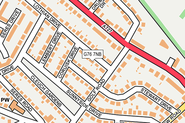 G76 7NB map - OS OpenMap – Local (Ordnance Survey)