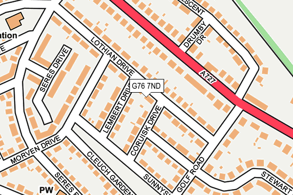 G76 7ND map - OS OpenMap – Local (Ordnance Survey)