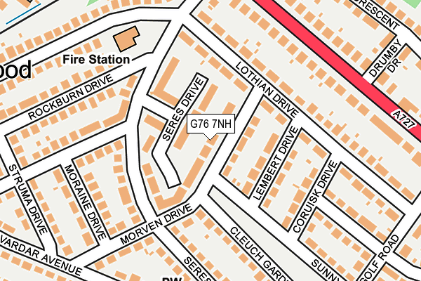 G76 7NH map - OS OpenMap – Local (Ordnance Survey)