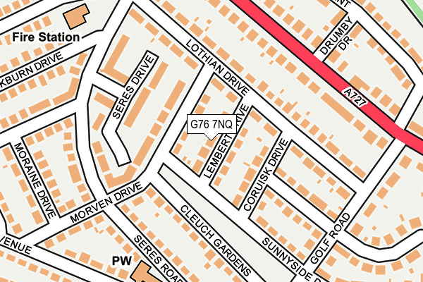 G76 7NQ map - OS OpenMap – Local (Ordnance Survey)