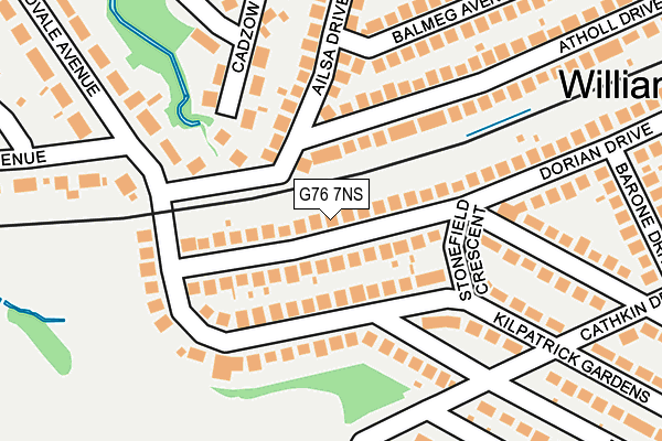G76 7NS map - OS OpenMap – Local (Ordnance Survey)