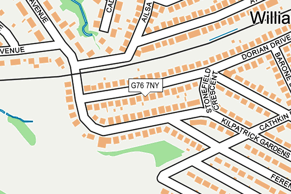 G76 7NY map - OS OpenMap – Local (Ordnance Survey)