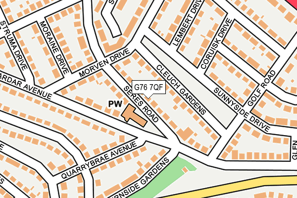 G76 7QF map - OS OpenMap – Local (Ordnance Survey)