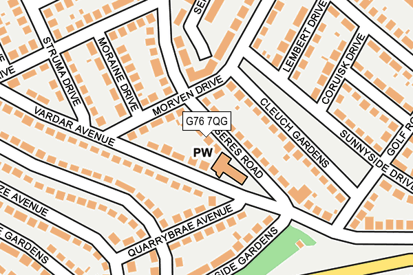 G76 7QG map - OS OpenMap – Local (Ordnance Survey)