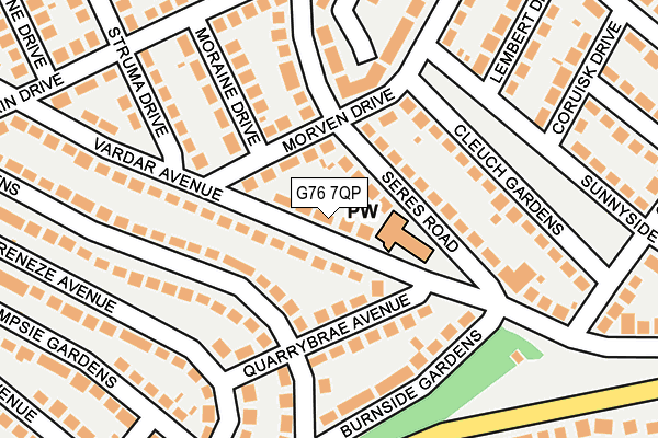 G76 7QP map - OS OpenMap – Local (Ordnance Survey)