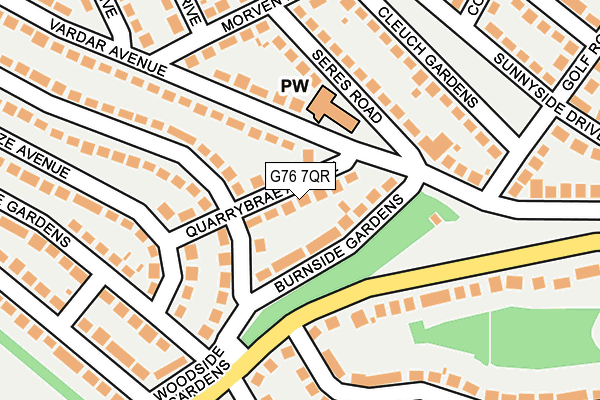 G76 7QR map - OS OpenMap – Local (Ordnance Survey)