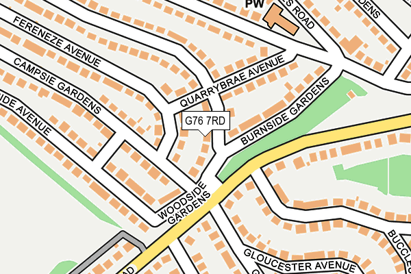G76 7RD map - OS OpenMap – Local (Ordnance Survey)