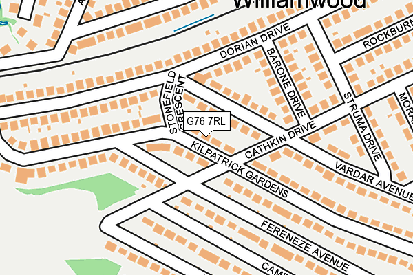 G76 7RL map - OS OpenMap – Local (Ordnance Survey)