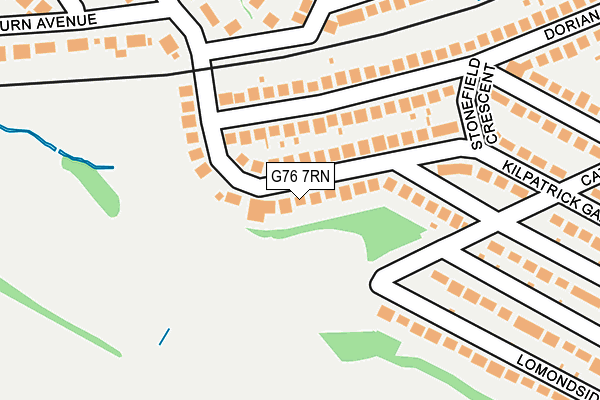 G76 7RN map - OS OpenMap – Local (Ordnance Survey)