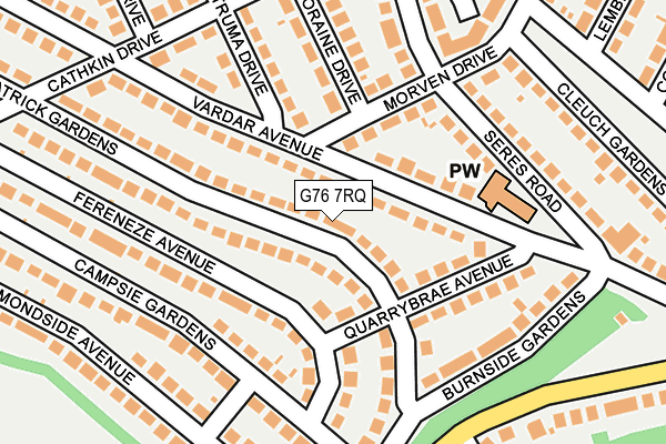 G76 7RQ map - OS OpenMap – Local (Ordnance Survey)