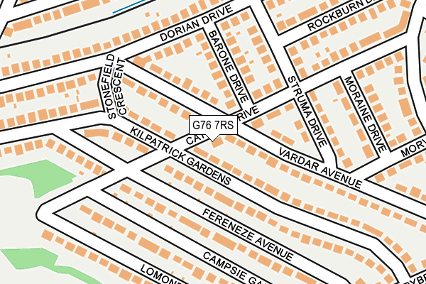 G76 7RS map - OS OpenMap – Local (Ordnance Survey)