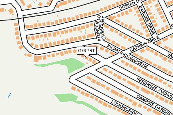 G76 7RT map - OS OpenMap – Local (Ordnance Survey)
