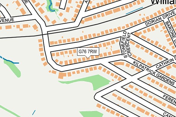 G76 7RW map - OS OpenMap – Local (Ordnance Survey)
