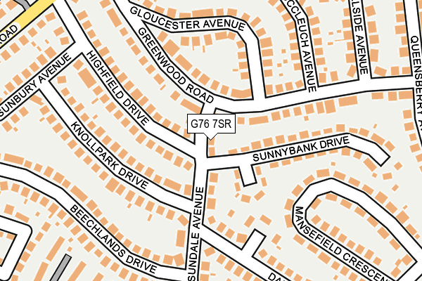 G76 7SR map - OS OpenMap – Local (Ordnance Survey)