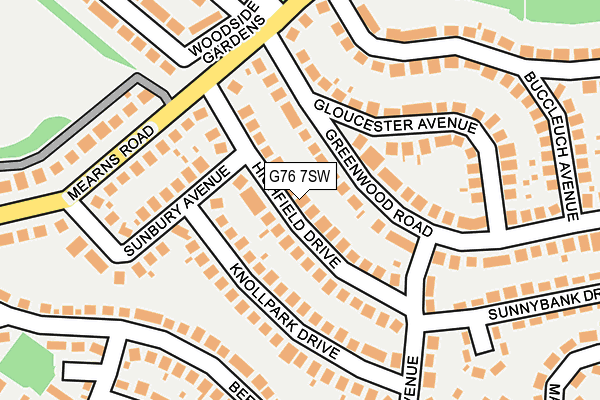 G76 7SW map - OS OpenMap – Local (Ordnance Survey)