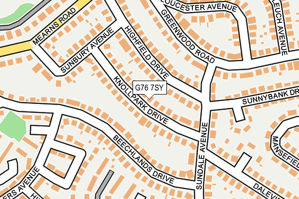 G76 7SY map - OS OpenMap – Local (Ordnance Survey)