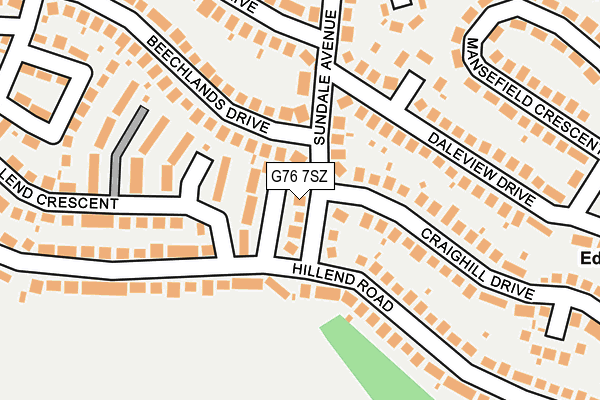 G76 7SZ map - OS OpenMap – Local (Ordnance Survey)
