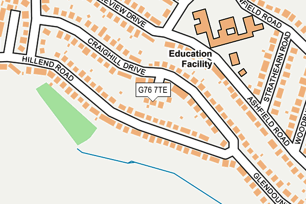 G76 7TE map - OS OpenMap – Local (Ordnance Survey)