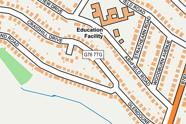 G76 7TG map - OS OpenMap – Local (Ordnance Survey)