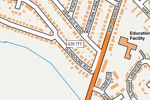 G76 7TT map - OS OpenMap – Local (Ordnance Survey)