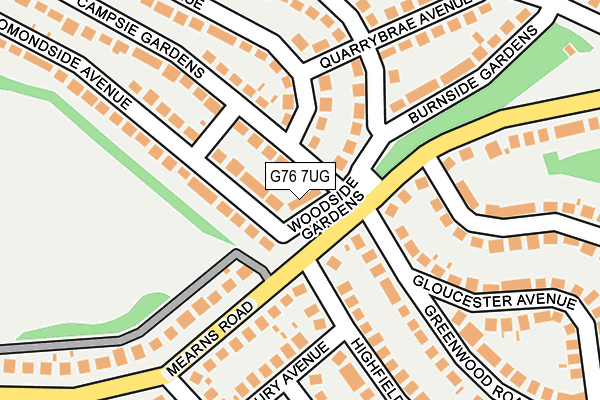 G76 7UG map - OS OpenMap – Local (Ordnance Survey)