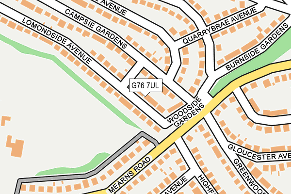 G76 7UL map - OS OpenMap – Local (Ordnance Survey)