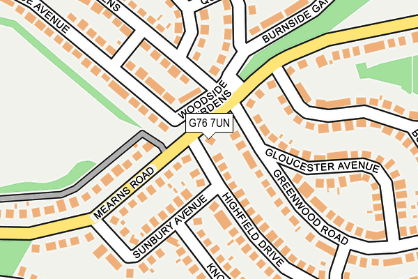 G76 7UN map - OS OpenMap – Local (Ordnance Survey)