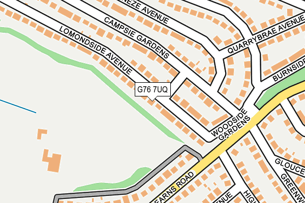 G76 7UQ map - OS OpenMap – Local (Ordnance Survey)