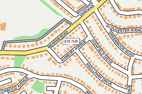 G76 7UR map - OS OpenMap – Local (Ordnance Survey)
