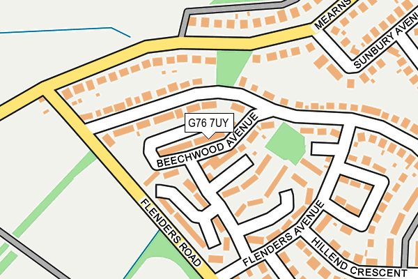G76 7UY map - OS OpenMap – Local (Ordnance Survey)