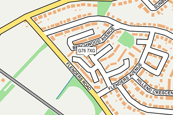 G76 7XG map - OS OpenMap – Local (Ordnance Survey)