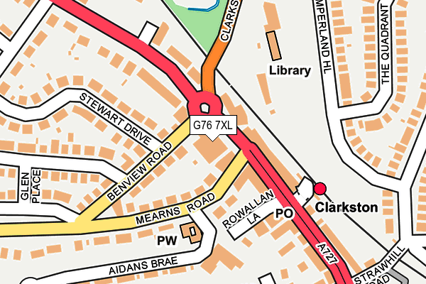 G76 7XL map - OS OpenMap – Local (Ordnance Survey)