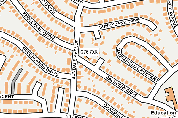 G76 7XR map - OS OpenMap – Local (Ordnance Survey)