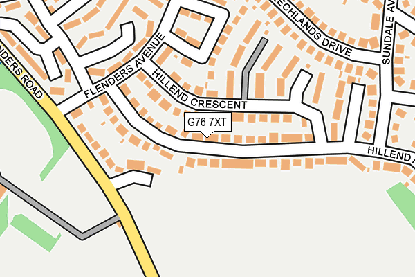 G76 7XT map - OS OpenMap – Local (Ordnance Survey)