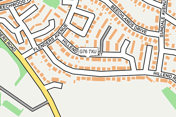 G76 7XU map - OS OpenMap – Local (Ordnance Survey)