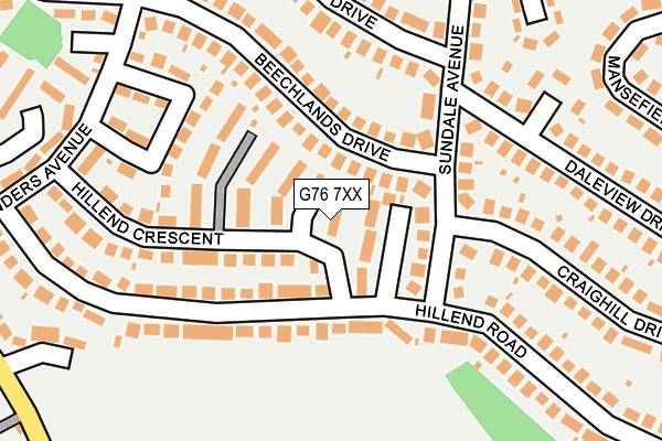 G76 7XX map - OS OpenMap – Local (Ordnance Survey)