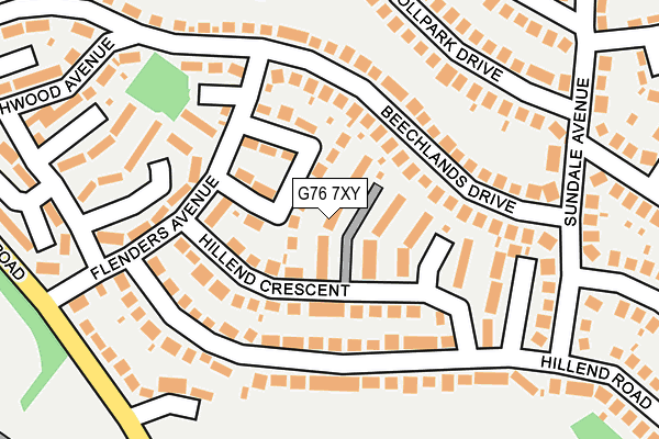 G76 7XY map - OS OpenMap – Local (Ordnance Survey)