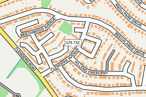 G76 7XZ map - OS OpenMap – Local (Ordnance Survey)