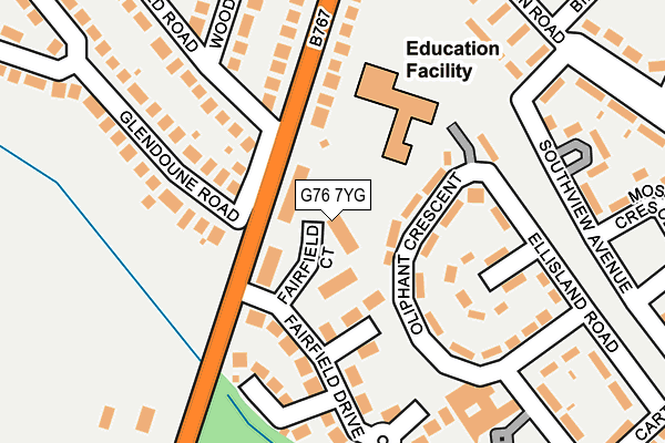 G76 7YG map - OS OpenMap – Local (Ordnance Survey)