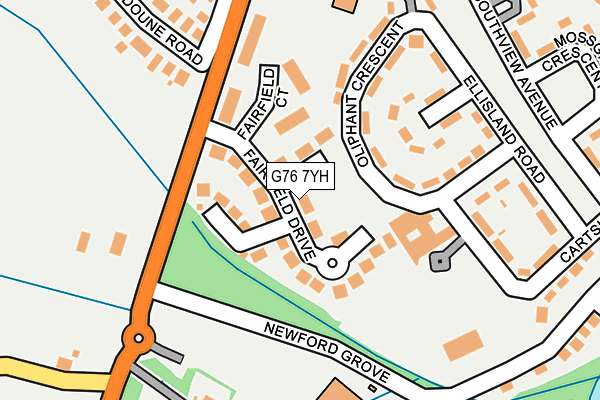 G76 7YH map - OS OpenMap – Local (Ordnance Survey)