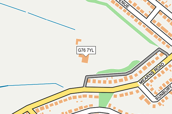 G76 7YL map - OS OpenMap – Local (Ordnance Survey)