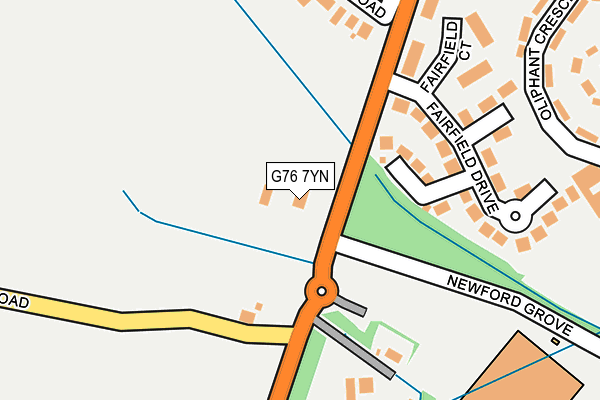 G76 7YN map - OS OpenMap – Local (Ordnance Survey)