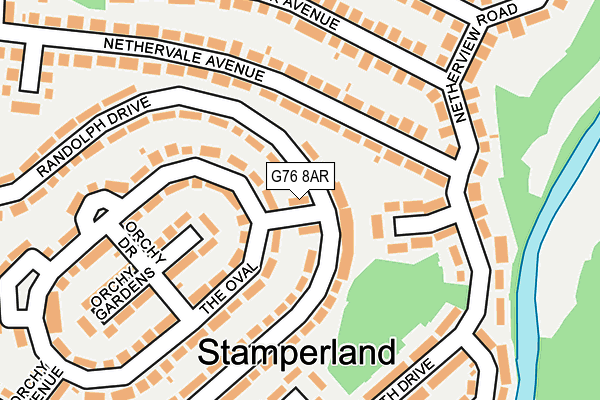 G76 8AR map - OS OpenMap – Local (Ordnance Survey)