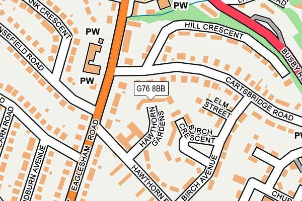 G76 8BB map - OS OpenMap – Local (Ordnance Survey)