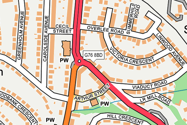 G76 8BD map - OS OpenMap – Local (Ordnance Survey)