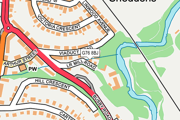 G76 8BJ map - OS OpenMap – Local (Ordnance Survey)