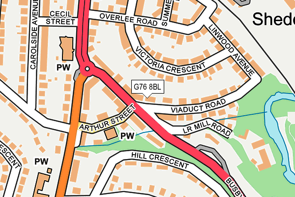 G76 8BL map - OS OpenMap – Local (Ordnance Survey)