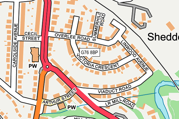 G76 8BP map - OS OpenMap – Local (Ordnance Survey)