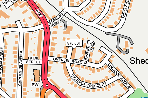 G76 8BT map - OS OpenMap – Local (Ordnance Survey)