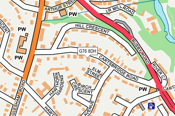G76 8DH map - OS OpenMap – Local (Ordnance Survey)